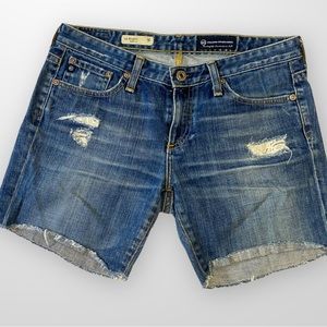 Adriano Goldschmied Custom lace patchwork Cutoff denim shorts size 27reg
